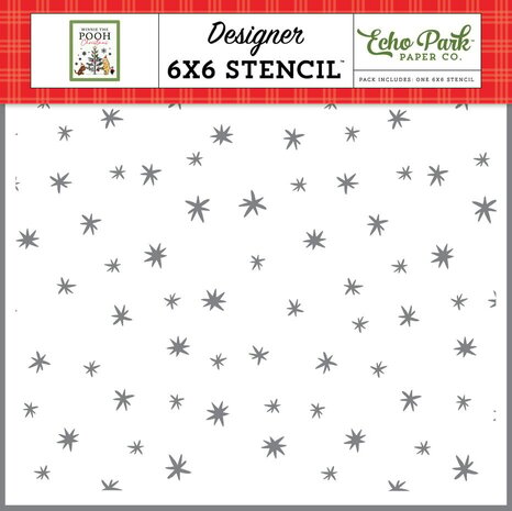 Echo Park Winnie The Pooh Christmas Spending Time With You Stars Stencil (WPC386033)