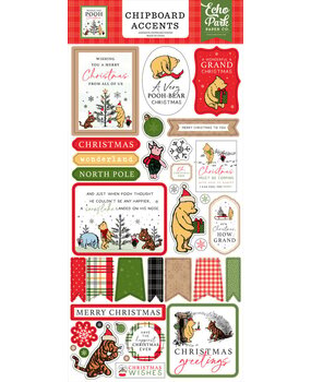 Echo Park Winnie The Pooh Christmas 6x13 Inch Chipboard Accents (WPC386021)