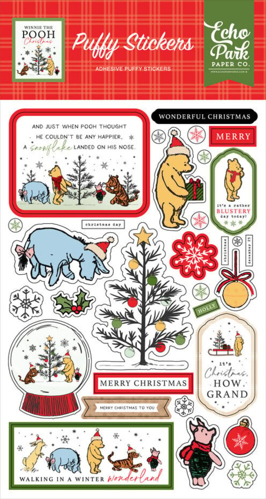 Echo Park Winnie The Pooh Christmas Puffy Stickers (WPC386066) Echo Park Winnie The Pooh Christmas Puffy Stickers (WPC386066)