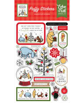 Echo Park Winnie The Pooh Christmas Puffy Stickers (WPC386066) Echo Park Winnie The Pooh Christmas Puffy Stickers (WPC386066)