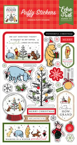 Echo Park Winnie The Pooh Christmas Puffy Stickers (WPC386066) Echo Park Winnie The Pooh Christmas Puffy Stickers (WPC386066)