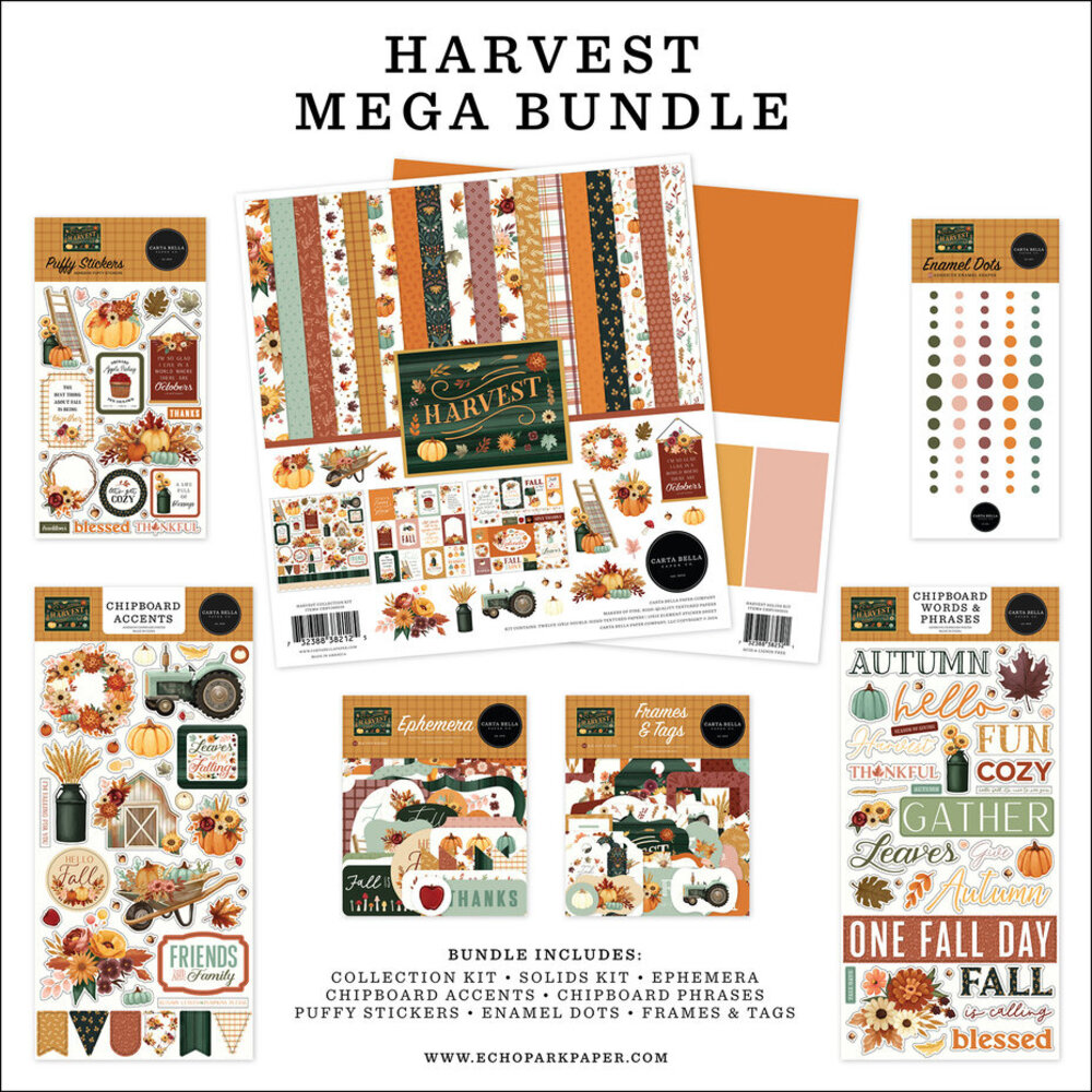 Carta Bella Harvest 12x12 Inch Mega Bundle (CBHV380050) Carta Bella Harvest 12x12 Inch Mega Bundle (CBHV380050)