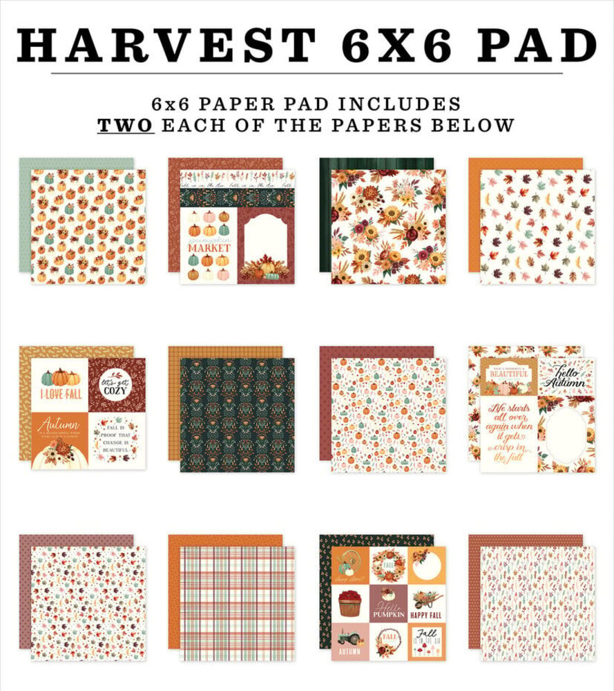Carta Bella Harvest 6x6 Inch Paper Pad (CBHV380023)