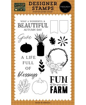 Carta Bella Harvest A Life Full Of Blessings Clear Stamps (CBHV380049)