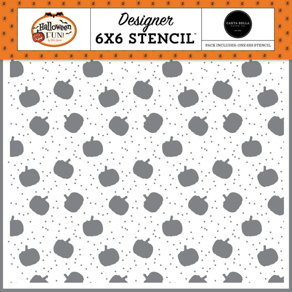 Carta Bella Halloween Fun Pumpkin Party Stencil (CBFUN383035) Carta Bella Halloween Fun Pumpkin Party Stencil (CBFUN383035)