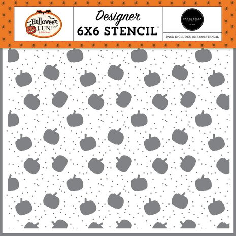 Carta Bella Halloween Fun Pumpkin Party Stencil (CBFUN383035) Carta Bella Halloween Fun Pumpkin Party Stencil (CBFUN383035)