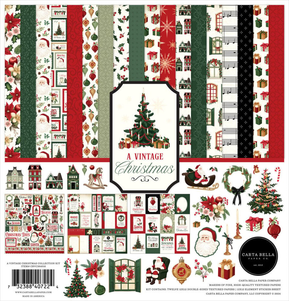 Carta Bella A Vintage Christmas 12x12 Inch Mega Bundle (CBVC384050) Carta Bella A Vintage Christmas 12x12 Inch Mega Bundle (CBVC384050)