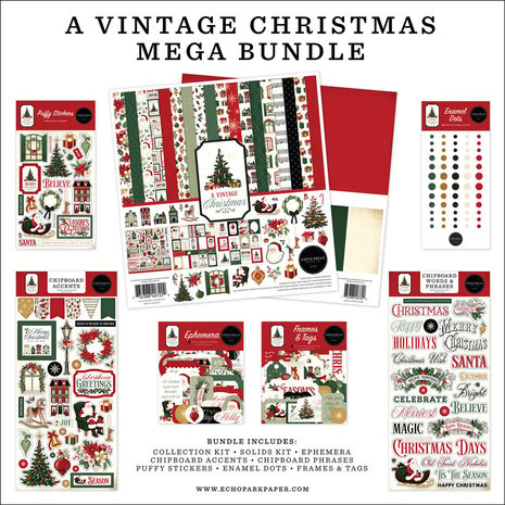 Carta Bella A Vintage Christmas 12x12 Inch Mega Bundle (CBVC384050) Carta Bella A Vintage Christmas 12x12 Inch Mega Bundle (CBVC384050)