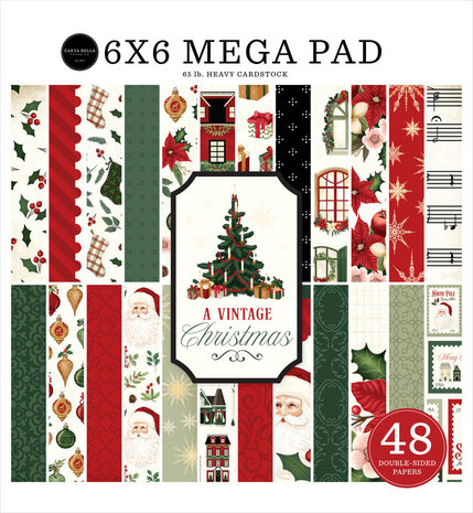 Carta Bella A Vintage Christmas 6x6 Inch Mega Pad (CBVC384031) Carta Bella A Vintage Christmas 6x6 Inch Mega Pad (CBVC384031)