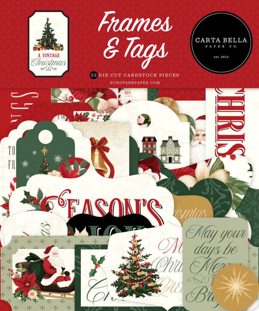 Carta Bella A Vintage Christmas Ephemera Frames & Tags (CBVC384025) Carta Bella A Vintage Christmas Ephemera Frames & Tags (CBVC384025)
