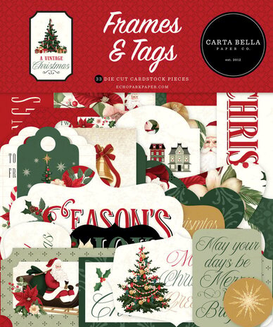 Carta Bella A Vintage Christmas Ephemera Frames & Tags (CBVC384025) Carta Bella A Vintage Christmas Ephemera Frames & Tags (CBVC384025)