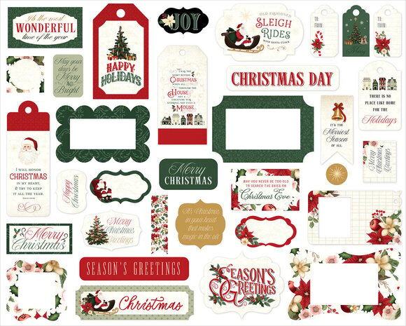 Carta Bella A Vintage Christmas Ephemera Frames & Tags (CBVC384025) Carta Bella A Vintage Christmas Ephemera Frames & Tags (CBVC384025)