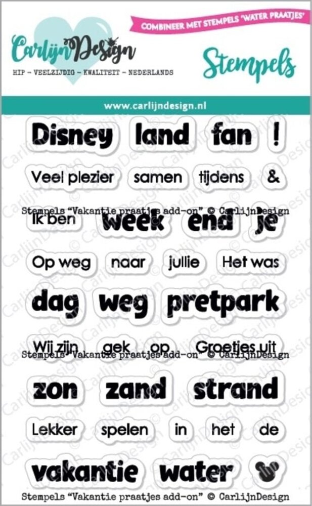 Carlijn Design Stempels Vakantie Praatjes Add-on (CDST-0125) Carlijn Design Stempels Vakantie Praatjes Add-on (CDST-0125)
