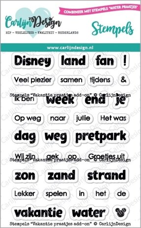 Carlijn Design Stempels Vakantie Praatjes Add-on (CDST-0125) Carlijn Design Stempels Vakantie Praatjes Add-on (CDST-0125)