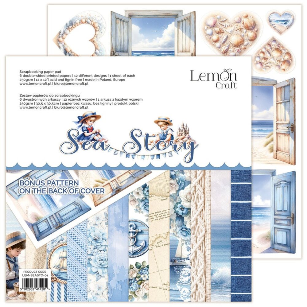 LemonCraft Sea Story 12x12 Inch Paper Pad (LEM-SEASTO-01) LemonCraft Sea Story 12x12 Inch Paper Pad (LEM-SEASTO-01)