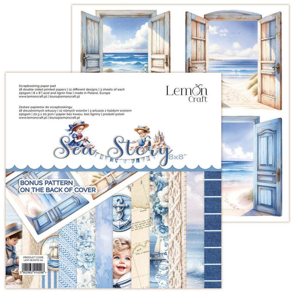LemonCraft Sea Story 8x8 Inch Paper Pad (LEM-SEASTO-02)