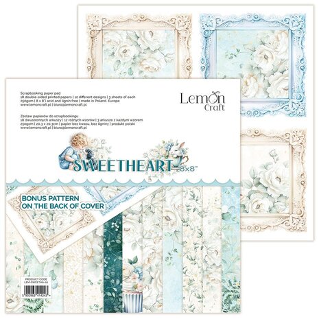 LemonCraft Sweetheart 8x8 Inch Paper Pad (LEM-SWEETHA-02) LemonCraft Sweetheart 8x8 Inch Paper Pad (LEM-SWEETHA-02)