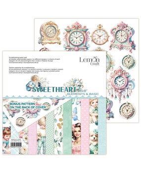 LemonCraft Sweetheart 8x8 Inch Elements & Basic Paper Pad (LEM-SWEETHA-03)