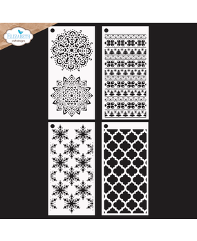 Elizabeth Craft Designs December Romance Journal Stencils (S054) Elizabeth Craft Designs December Romance Journal Stencils (S054)