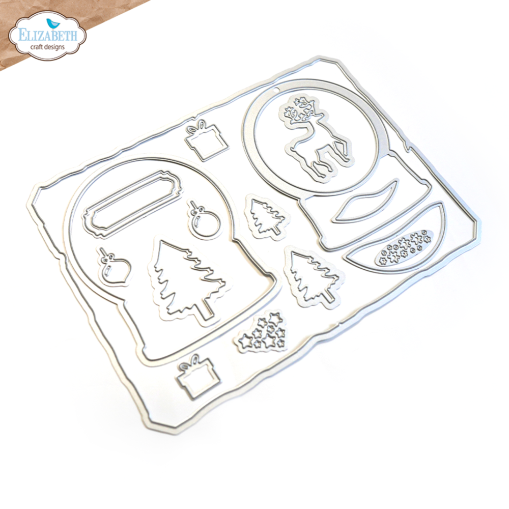 Elizabeth Craft Designs December Romance Dies Snow Globe Fun (2167)