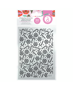 Tonic Studios A Candy Cane Christmas 3D Embossing Folder Sweet Festivities (5536E)