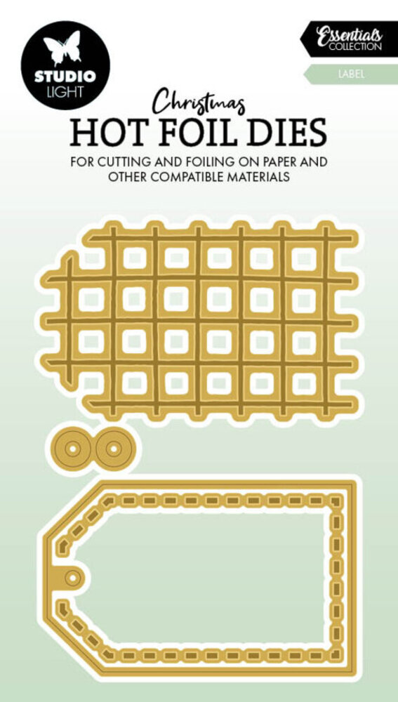 Studio Light Christmas Essentials Hot Foil Dies Label (SL-ES-HFCD04)