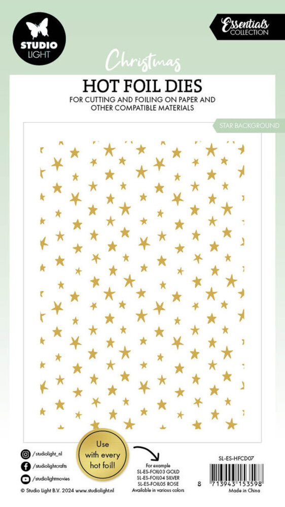 Studio Light Christmas Essentials Hot Foil Dies Star Background (SL-ES-HFCD07) Studio Light Christmas Essentials Hot Foil Dies Star Background (SL-ES-HFCD07)