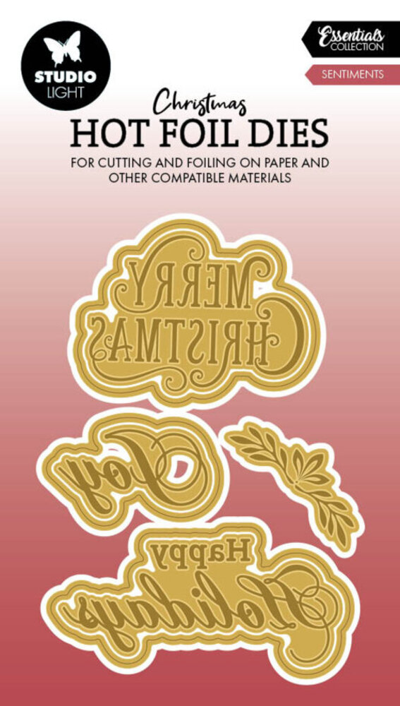 Studio Light Christmas Essentials Hot Foil Dies Sentiments (SL-ES-HFCD09) Studio Light Christmas Essentials Hot Foil Dies Sentiments (SL-ES-HFCD09)
