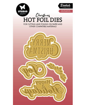 Studio Light Christmas Essentials Hot Foil Dies Sentiments (SL-ES-HFCD09) Studio Light Christmas Essentials Hot Foil Dies Sentiments (SL-ES-HFCD09)