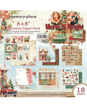 Memory Place Merry & Bright 8x8 Inch Paper Pack (MP-61444) Memory Place Merry & Bright 8x8 Inch Paper Pack (MP-61444)