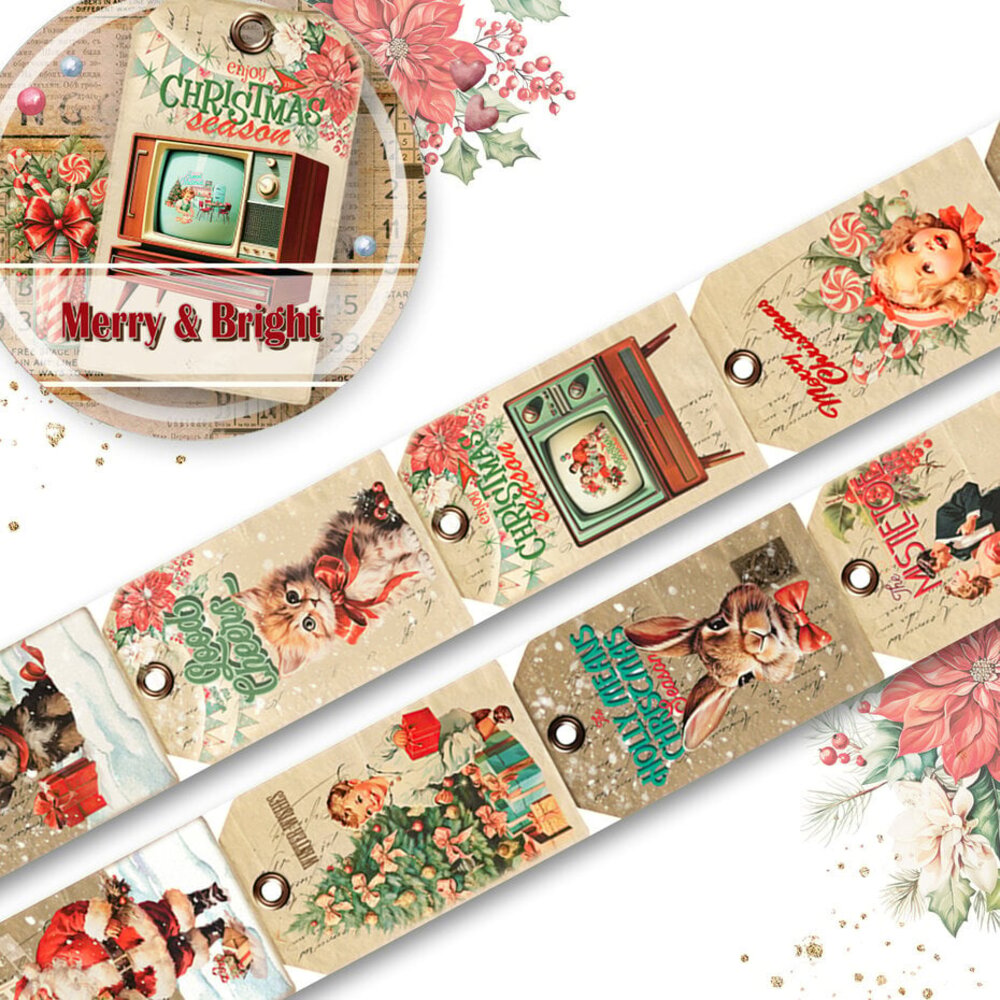Memory Place Merry & Bright Washi Tape 2 15mm (MP-61448) Memory Place Merry & Bright Washi Tape 2 15mm (MP-61448)