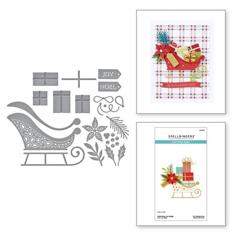 Spellbinders Handmade Holidays Delivering Joy Sleigh Dies (S4-1358) Spellbinders Handmade Holidays Delivering Joy Sleigh Dies (S4-1358)
