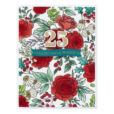 Spellbinders Handmade Holidays Winter Rose Background Press Plate (BP-195) Spellbinders Handmade Holidays Winter Rose Background Press Plate (BP-195)
