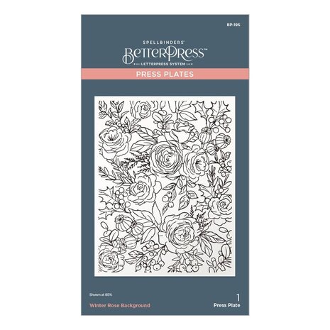 Spellbinders Handmade Holidays Winter Rose Background Press Plate (BP-195) Spellbinders Handmade Holidays Winter Rose Background Press Plate (BP-195)