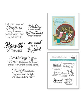 Spellbinders Nichol's Needlework Sentiments Clear Stamp (STP-240) Spellbinders Nichol's Needlework Sentiments Clear Stamp (STP-240)