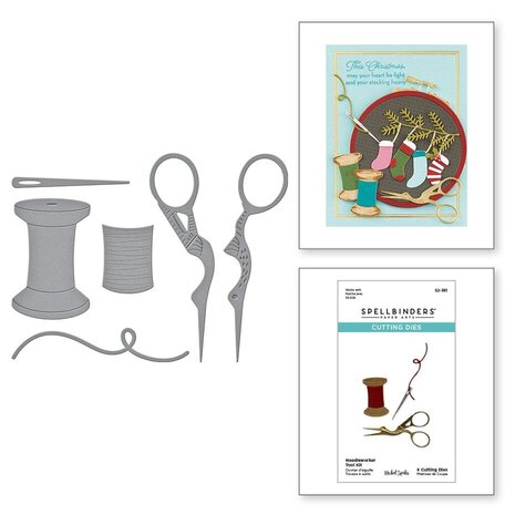 Spellbinders Nicol's Needlework Needleworker Tool Kit Dies (S2-381)