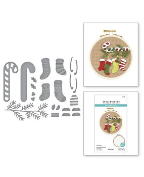 Spellbinders Nicol's Needlework Faux Embroidered Stockings Dies (S3-519) Spellbinders Nicol's Needlework Faux Embroidered Stockings Dies (S3-519)
