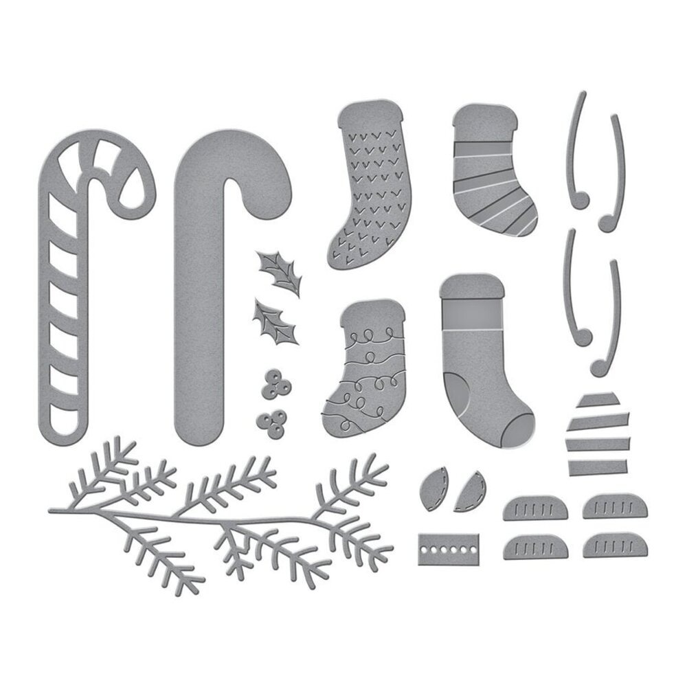 Spellbinders Nicol's Needlework Faux Embroidered Stockings Dies (S3-519) Spellbinders Nicol's Needlework Faux Embroidered Stockings Dies (S3-519)