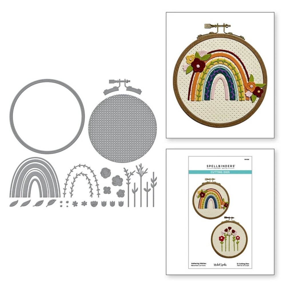 Spellbinders Nicol's Needlework Gathering Stitches Dies (S5-629) Spellbinders Nicol's Needlework Gathering Stitches Dies (S5-629)