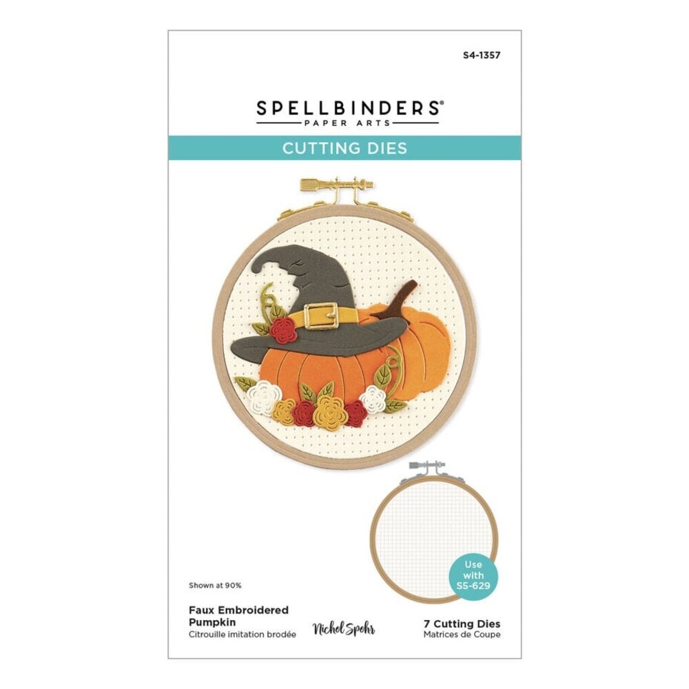 Spellbinders Nicol's Needlework Faux Embroidered Pumpkin Dies (S4-1357)