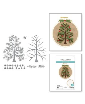 Spellbinders Nicol's Needlework Faux Embroidered Spruce Dies (S4-1365)