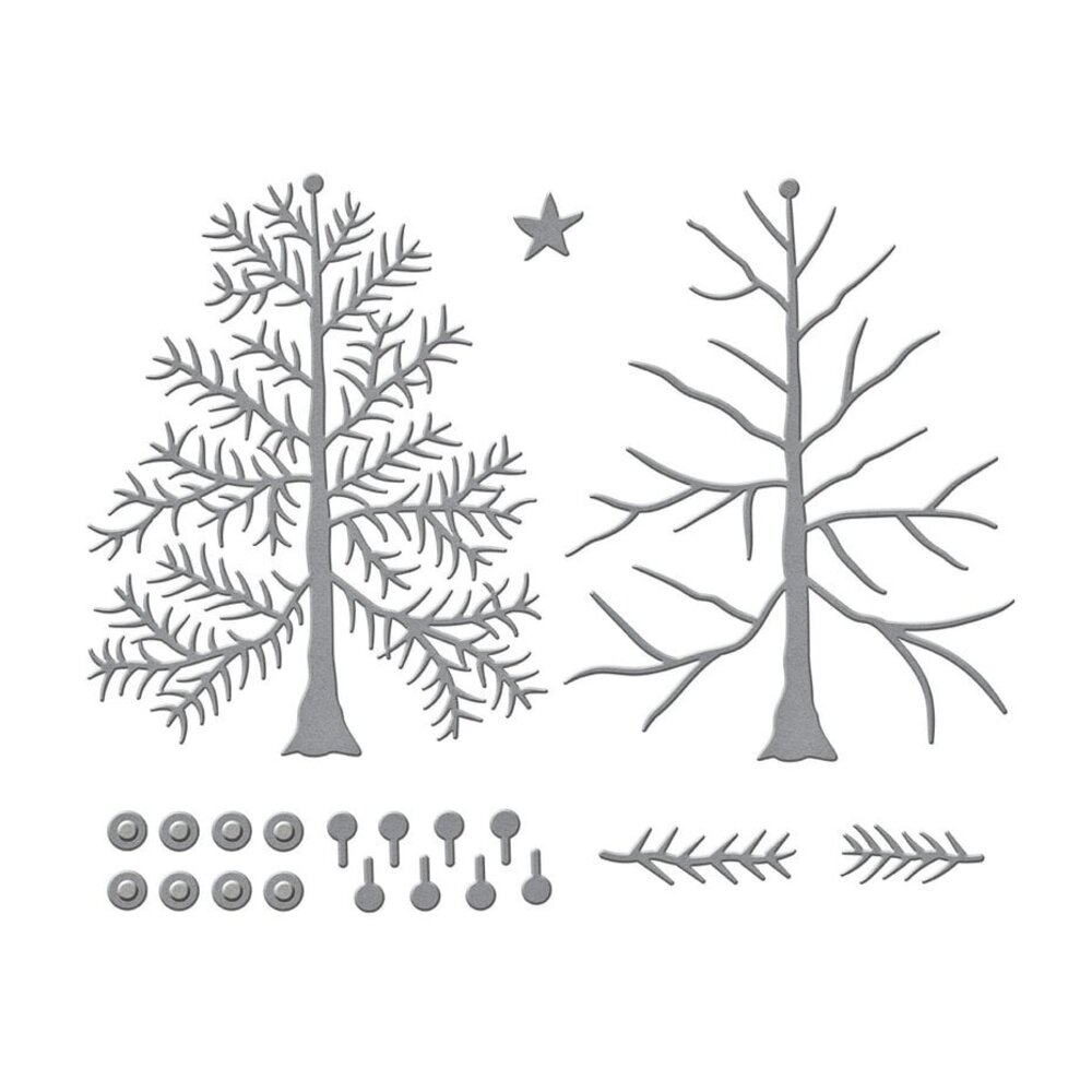 Spellbinders Nicol's Needlework Faux Embroidered Spruce Dies (S4-1365)