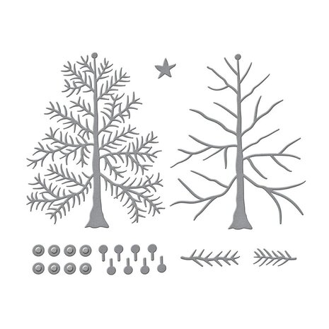 Spellbinders Nicol's Needlework Faux Embroidered Spruce Dies (S4-1365)