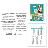 Spellbinders Bibi's Cats and Pugs Sentiments Clear Stamp (STP-232)