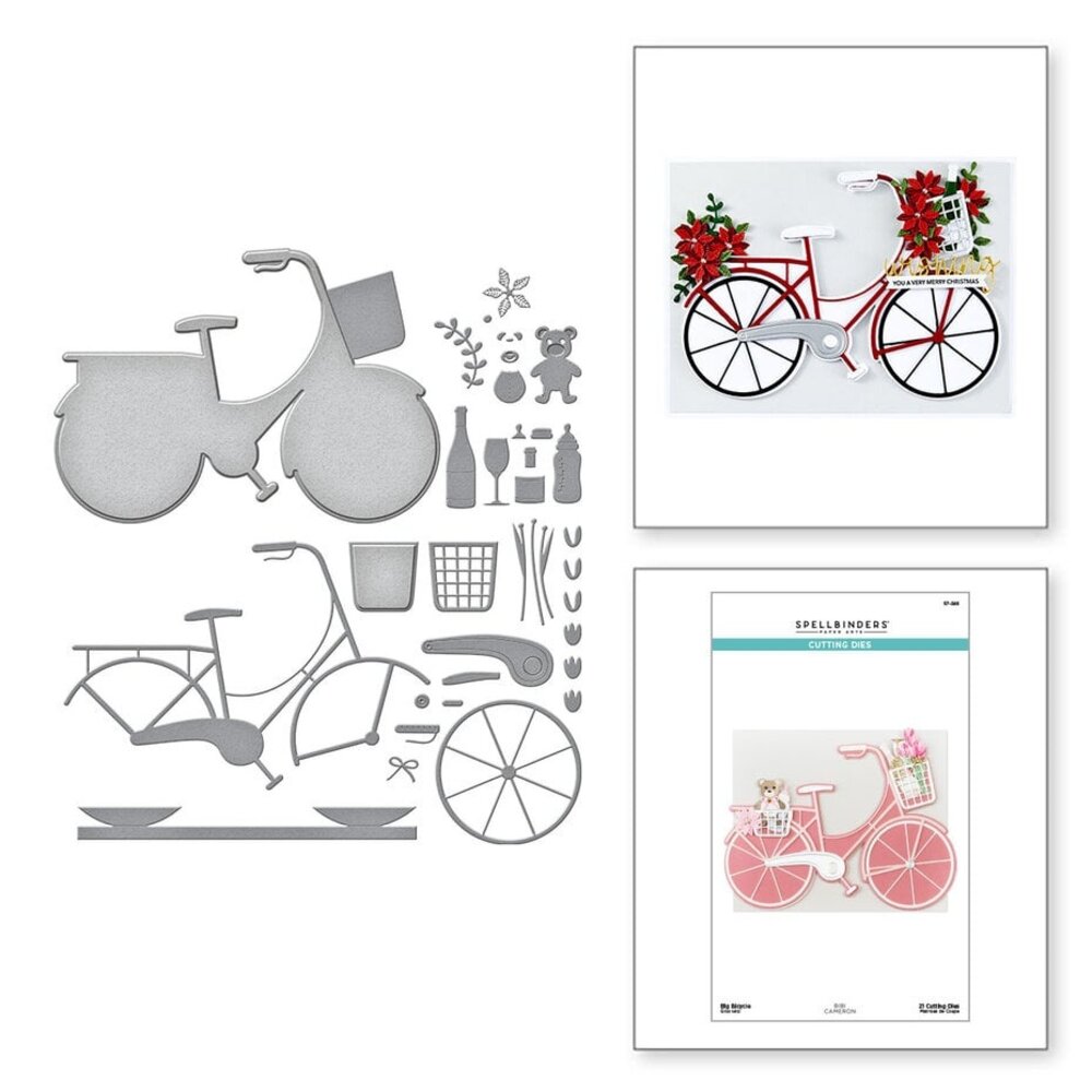 Spellbinders Bibi's Cats and Pugs Big Bicycle Dies (S7-246)