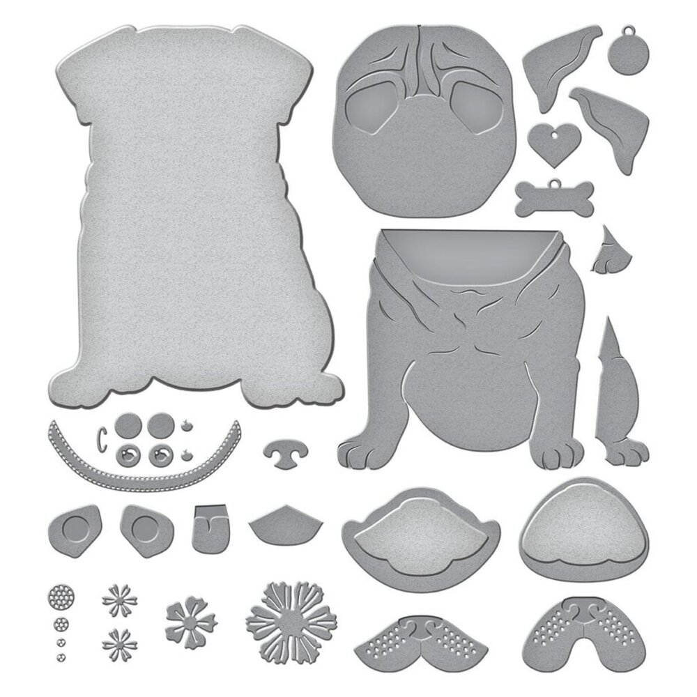 Spellbinders Bibi's Cats and Pugs Big Pug Dies (S7-248) Spellbinders Bibi's Cats and Pugs Big Pug Dies (S7-248)