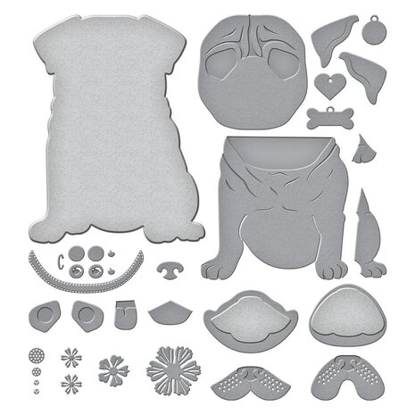 Spellbinders Bibi's Cats and Pugs Big Pug Dies (S7-248) Spellbinders Bibi's Cats and Pugs Big Pug Dies (S7-248)