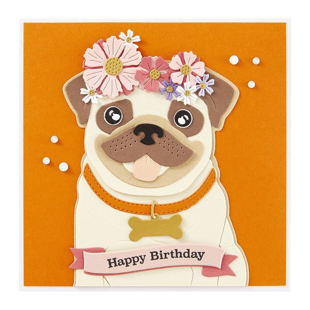 Spellbinders Bibi's Cats and Pugs Big Pug Dies (S7-248) Spellbinders Bibi's Cats and Pugs Big Pug Dies (S7-248)