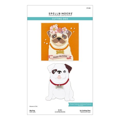 Spellbinders Bibi's Cats and Pugs Big Pug Dies (S7-248) Spellbinders Bibi's Cats and Pugs Big Pug Dies (S7-248)