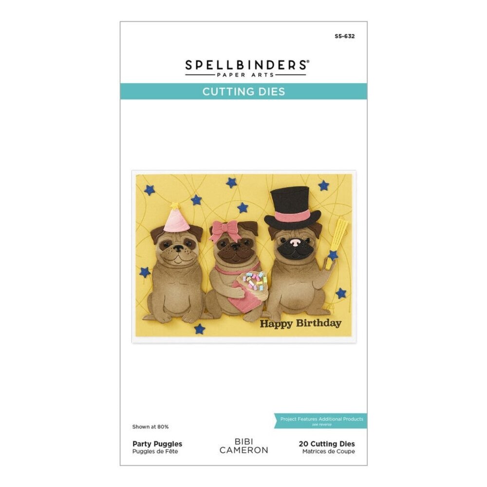 Spellbinders Bibi's Cats and Pugs Party Puggles Dies (S5-632) Spellbinders Bibi's Cats and Pugs Party Puggles Dies (S5-632)
